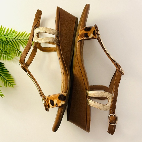 ALEX MARIE Wedge Brown Sandal Sz 7.5 - Picture 6 of 12